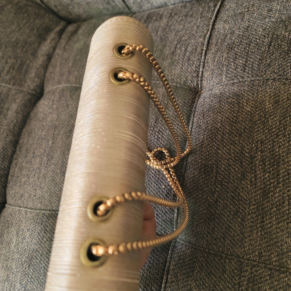 Champagne Gold Sparkling Evening Shoulder Bag - Picture 5 of 11